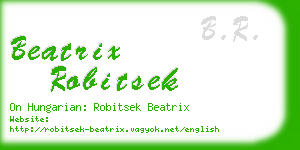 beatrix robitsek business card